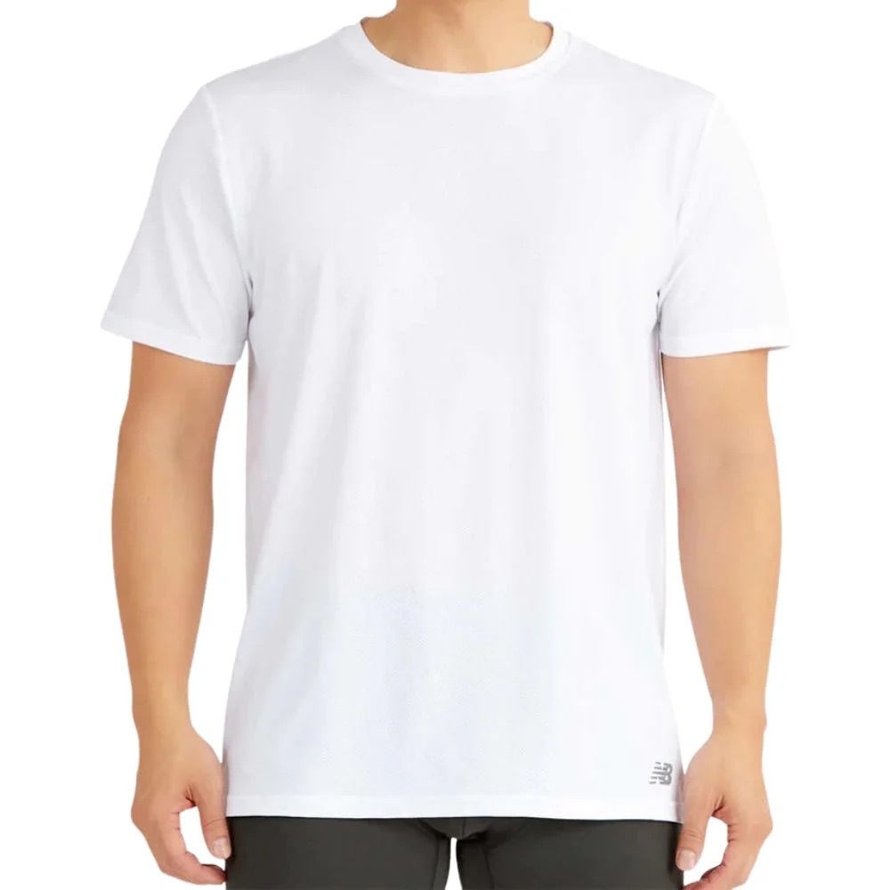 New Balance White Short Sleeve Tee